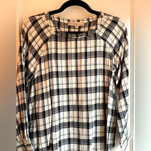 Plaid Long Sleeve Top